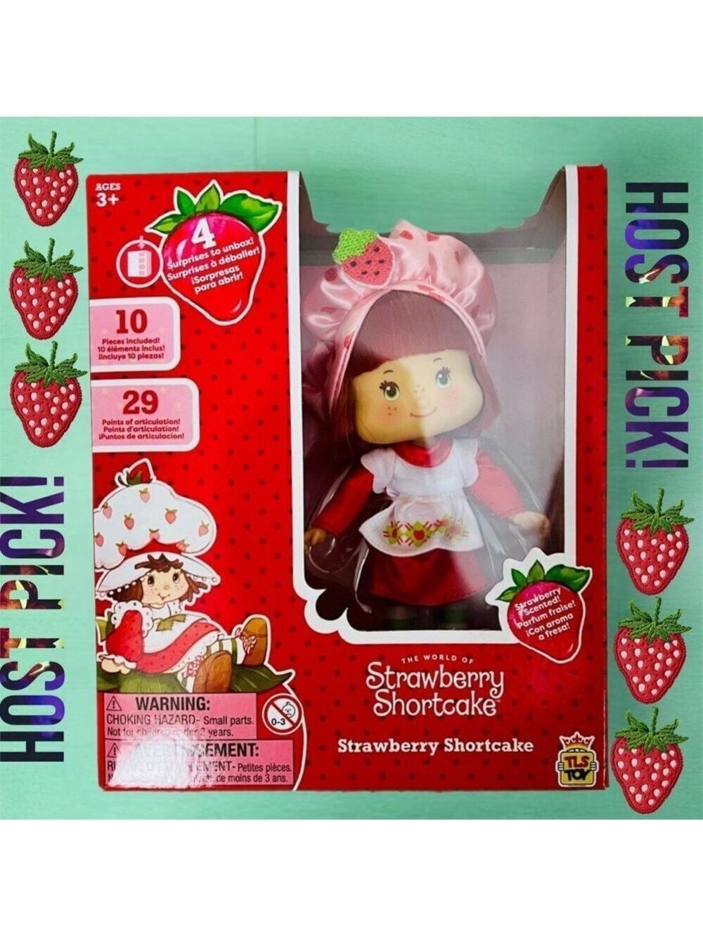 Strawberry Shortcake Doll NIB 10 Pieces Included 4 Surprises